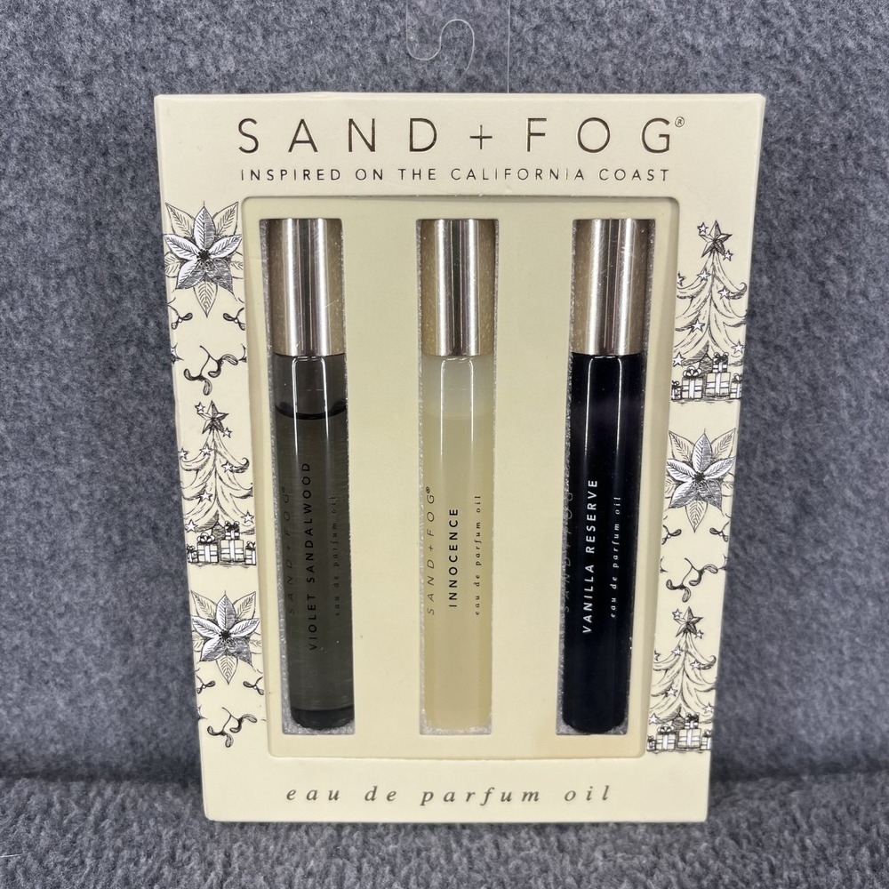 SAND + FOG Perfume Oil Mini Rollerball Set 3 Travel Eau de Parfum .33 fl oz each